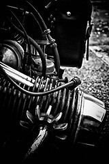 Image showing vintage motorcycle engine detail