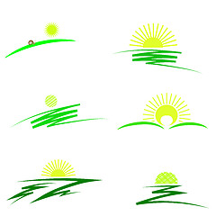 Image showing Set of Sun Icons