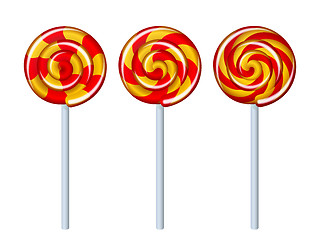 Image showing Delicious colorful lollipop collection