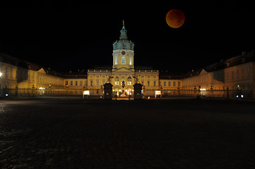 Image showing Charlottenburg Palace with Bloody Moon, Berlin, Germany