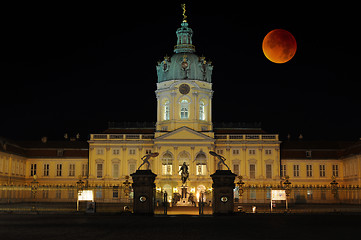 Image showing Charlottenburg Palace with Bloody Moon, Berlin, Germany