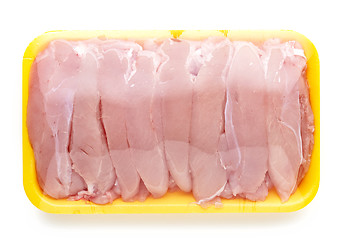 Image showing chicken meat package on white background