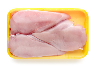 Image showing chicken meat package on white background