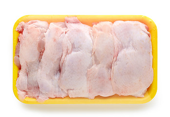 Image showing chicken meat package on white background