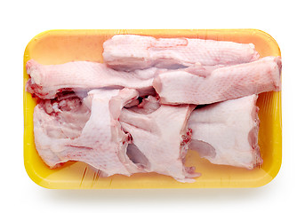 Image showing chicken meat package on white background