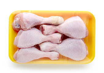 Image showing chicken meat package on white background
