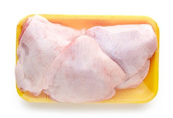 Image showing chicken meat package on white background