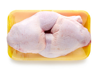 Image showing chicken meat package on white background