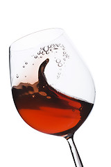 Image showing Isolated red wine glass