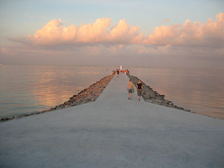 Image showing Sunset at Amager Beach - Copenhagen