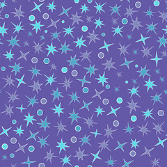 Image showing Seamless pattern with stars and circles