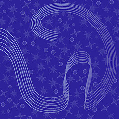 Image showing Swirl shape on the background of seamless vector pattern