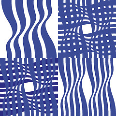 Image showing Four simple abstract patterns