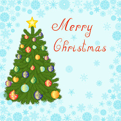 Image showing Christmas tree greeting card