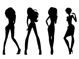 Image showing Fashion model silhouettes