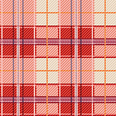 Image showing Seamless checkered red and white pattern