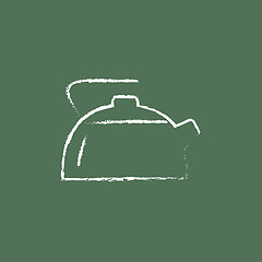 Image showing Kettle icon drawn in chalk.