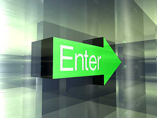 Image showing Enter - This way			