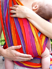 Image showing baby in belly cloth