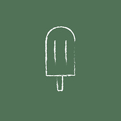 Image showing Popsicle icon drawn in chalk.