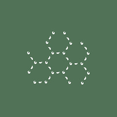 Image showing Molecule icon drawn in chalk.