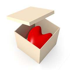 Image showing Heart in a box