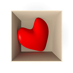 Image showing Heart in a box