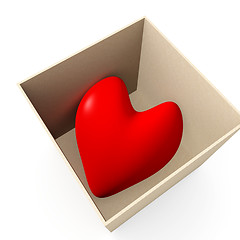Image showing Heart in a box