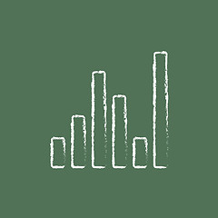 Image showing Digital equalizer icon drawn in chalk.