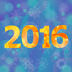 Image showing Polygonal New Year Numbers