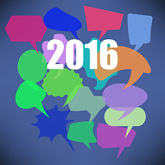 Image showing Colorful New Year Speech Bubbles 