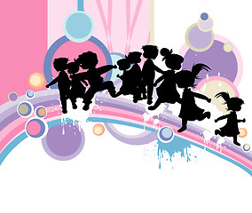 Image showing kids silhouettes