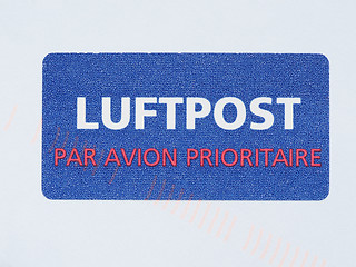 Image showing Airmail label