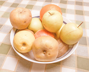 Image showing Retro looking Fruits