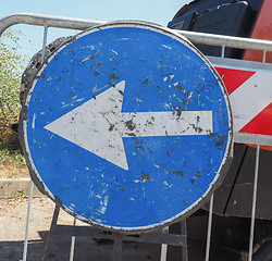 Image showing Keep left sign