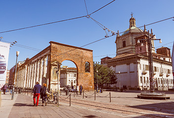 Image showing Retro look Colonne di San Lorenzo Milan