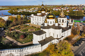 Image showing Aerial view on Holy Trinity Monastery. Tyumen