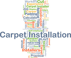 Image showing Carpet installation background concept