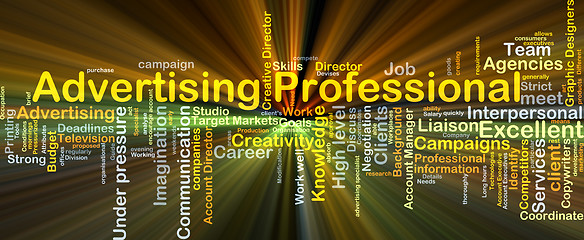 Image showing Advertising professional background concept glowing