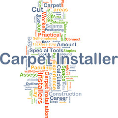 Image showing Carpet installer background concept