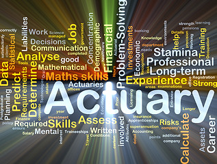 Image showing Actuary background concept glowing