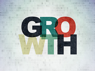 Image showing Business concept: Growth on Digital Paper background