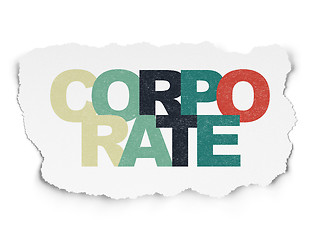 Image showing Finance concept: Corporate on Torn Paper background