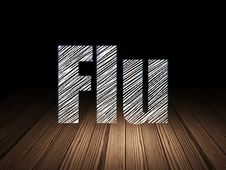 Image showing Health concept: Flu in grunge dark room