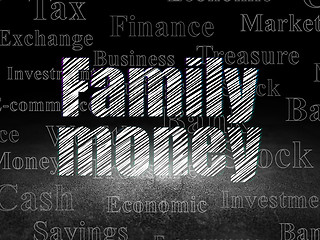 Image showing Currency concept: Family Money in grunge dark room