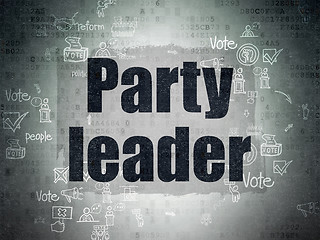 Image showing Political concept: Party Leader on Digital Paper background