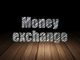 Image showing Banking concept: Money Exchange in grunge dark room