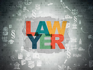 Image showing Law concept: Lawyer on Digital Paper background