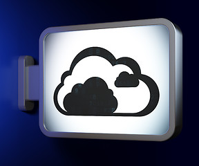 Image showing Cloud technology concept: Cloud on billboard background