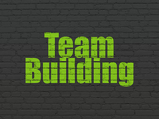 Image showing Business concept: Team Building on wall background